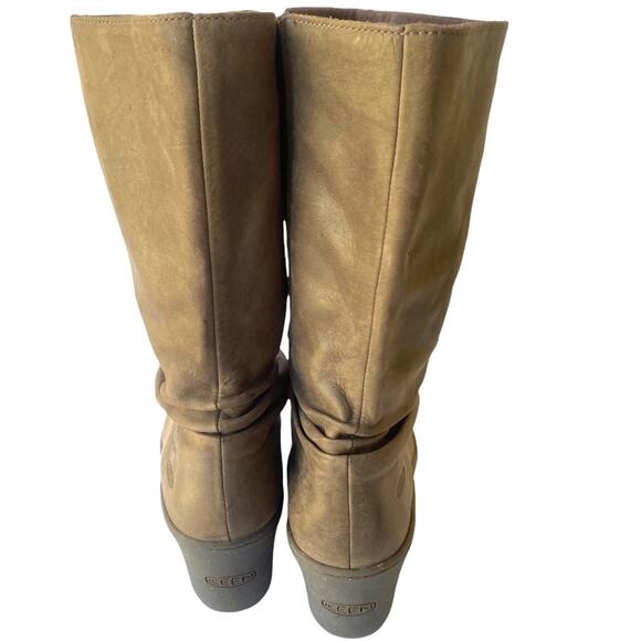 Keen Womens fall Boots Size 8.5 1007694 Akita Leather Mid Calf Chelsea Wedge - Picture 5 of 8